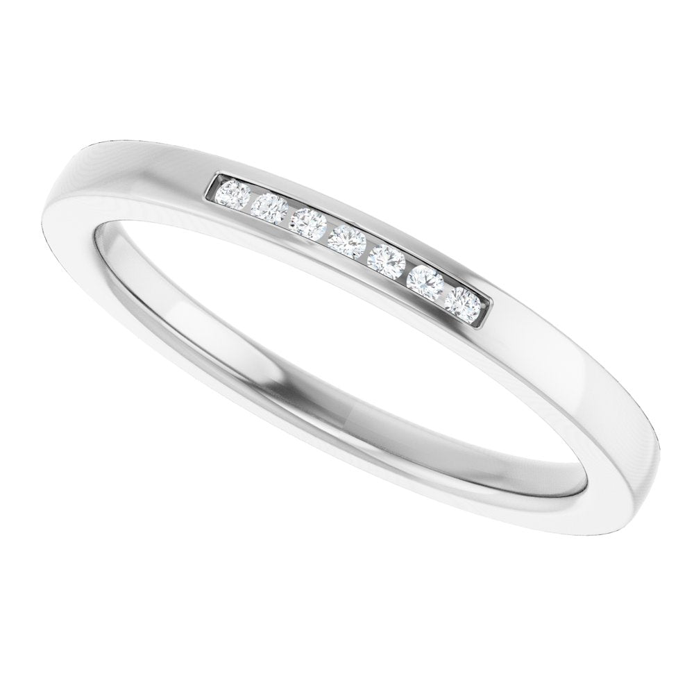 10K White Gold .03 CTW Natural Diamond Anniversary Band