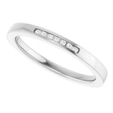 10K White Gold .03 CTW Natural Diamond Anniversary Band