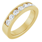 10K Yellow Gold 3/4 CTW Lab-Grown Diamond Anniversary Band