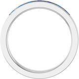 14K White Gold Lab-Grown Sapphire Anniversary Band