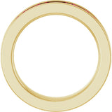 14K Yellow Gold Lab-Grown Ruby Anniversary Band