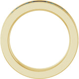 14K Yellow Gold Lab-Grown Sapphire Anniversary Band