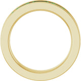 14K Yellow Gold Lab-Grown Emerald Anniversary Band