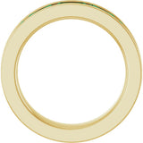 14K Yellow Gold Lab-Grown Emerald Anniversary Band