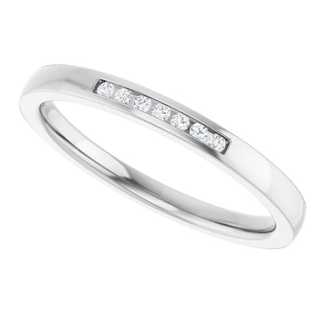 10K White Gold .05 CTW Natural Diamond Anniversary Band
