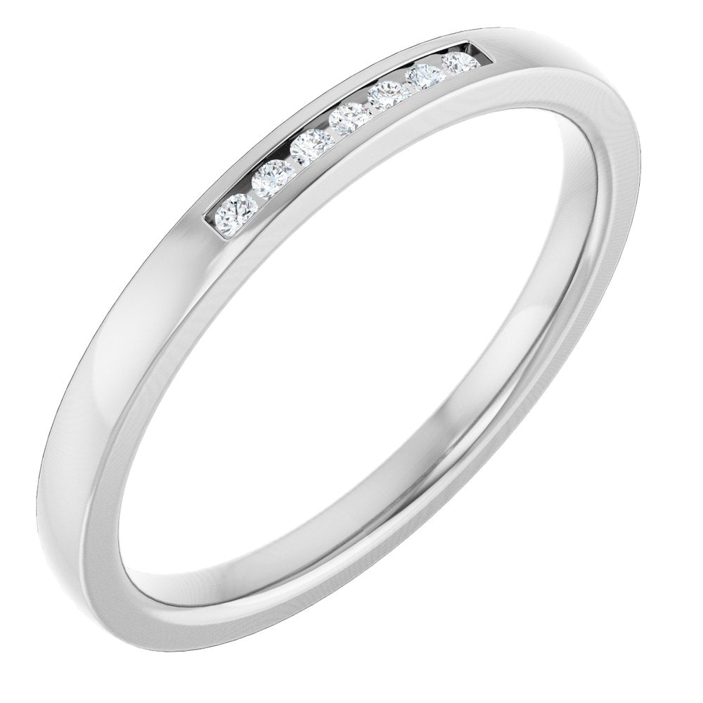 10K White Gold .05 CTW Natural Diamond Anniversary Band