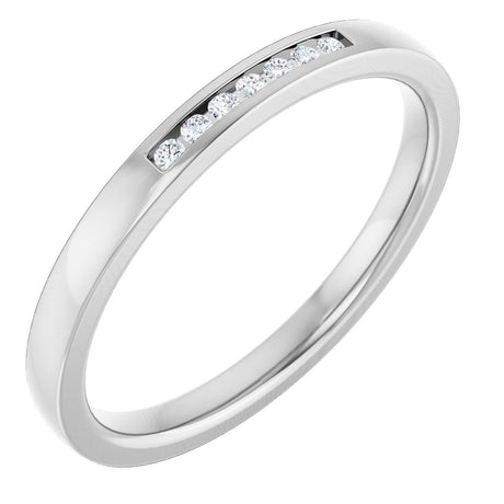 10K White Gold .05 CTW Natural Diamond Anniversary Band