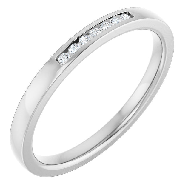 10K White Gold .05 CTW Natural Diamond Anniversary Band