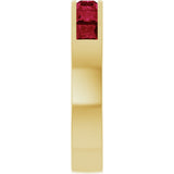 14K Yellow Gold Lab-Grown Ruby Anniversary Band
