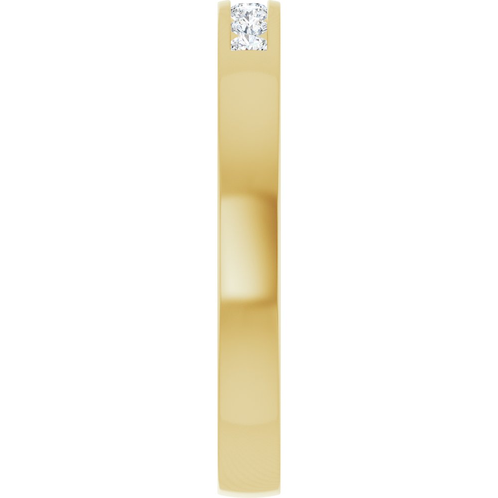 10K Yellow Gold 1/8 CTW Natural Diamond Anniversary Band