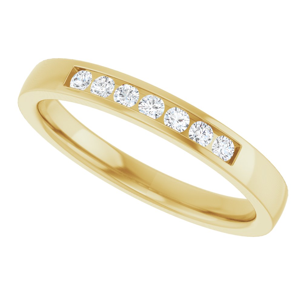 10K Yellow Gold 1/8 CTW Natural Diamond Anniversary Band