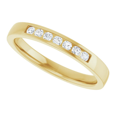 10K Yellow Gold 1/8 CTW Natural Diamond Anniversary Band