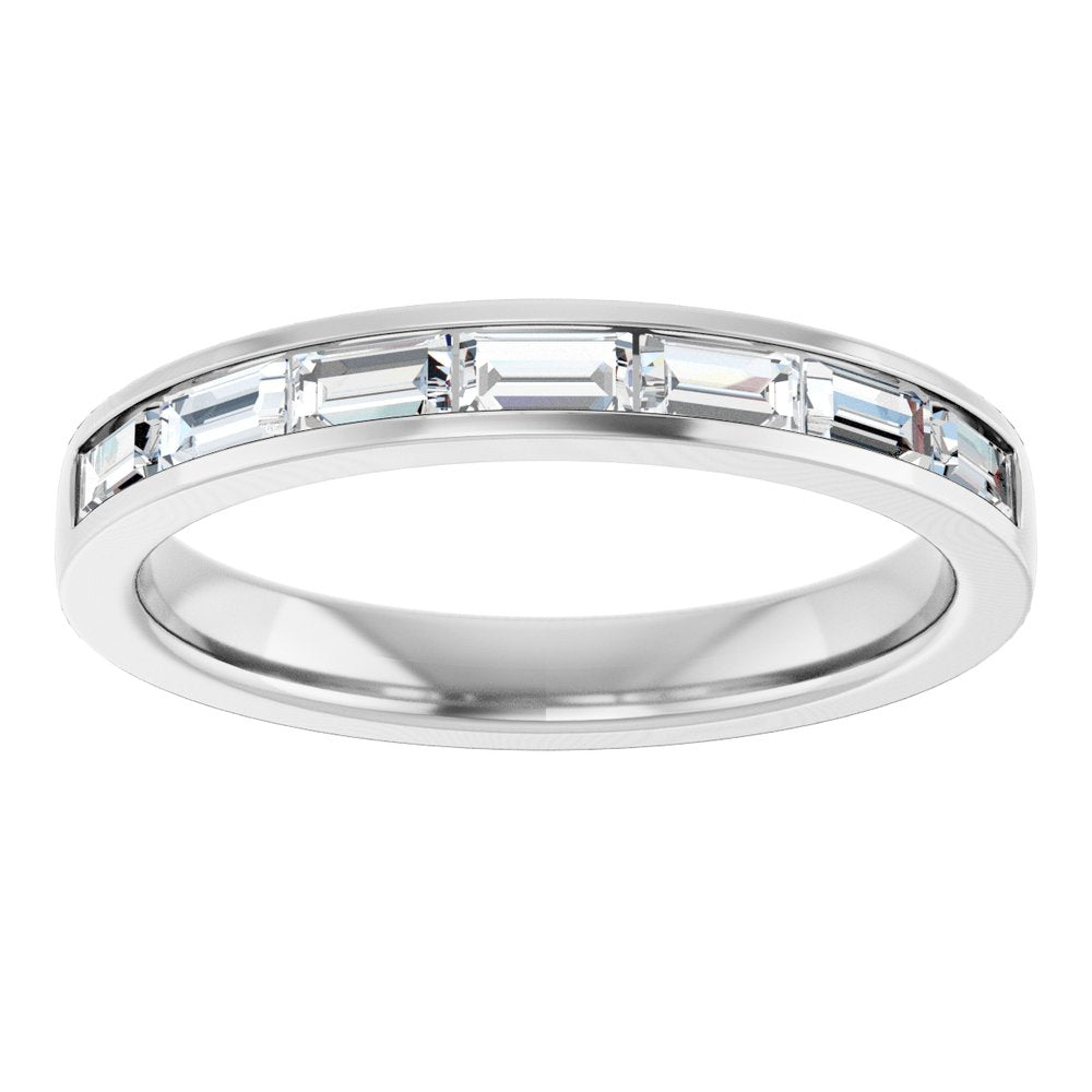10K White Gold 3/4 CTW Lab-Grown Diamond Anniversary Band
