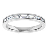 10K White Gold 3/4 CTW Lab-Grown Diamond Anniversary Band