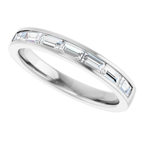 10K White Gold 3/4 CTW Lab-Grown Diamond Anniversary Band