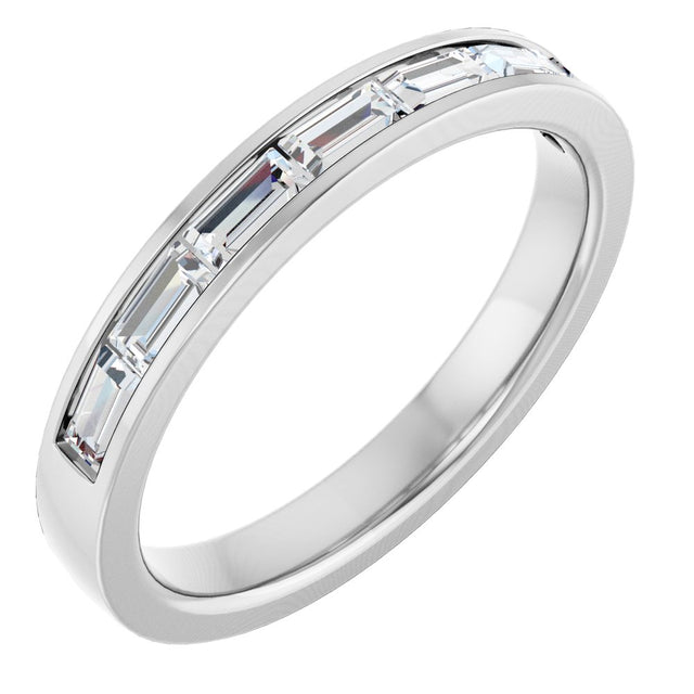 10K White Gold 3/4 CTW Lab-Grown Diamond Anniversary Band