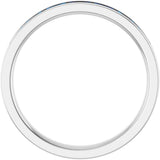 14K White Gold Lab-Grown Sapphire Anniversary Band