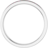 14K White Gold Lab-Grown Ruby Anniversary Band