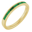 14K Yellow Gold Lab-Grown Emerald Anniversary Band