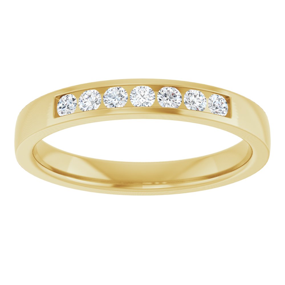 10K Yellow Gold 1/5 CTW Natural Diamond Anniversary Band