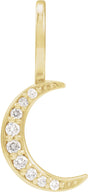 14K Yellow Gold .07 CTW Natural Diamond Crescent Moon Charm/Pendant