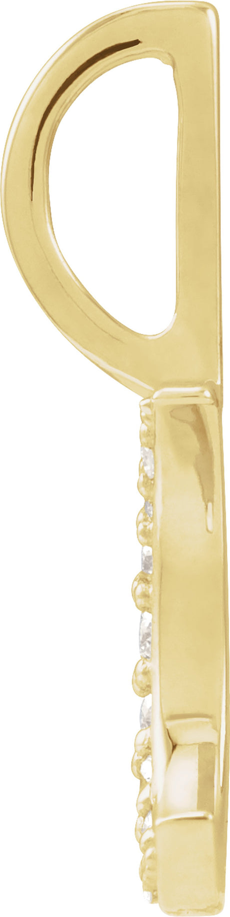 14K Yellow Gold .07 CTW Natural Diamond Crescent Moon Charm/Pendant