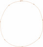 14K Rose 1/3 CTW Natural Diamond 7-Station 24" Necklace