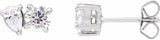 14K White 1 1/6 CTW Lab-Grown Diamond Two-Stone Stud Earrings