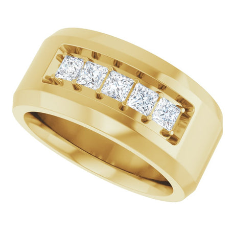14K Yellow 3/4 CTW Lab-Grown Diamond Band