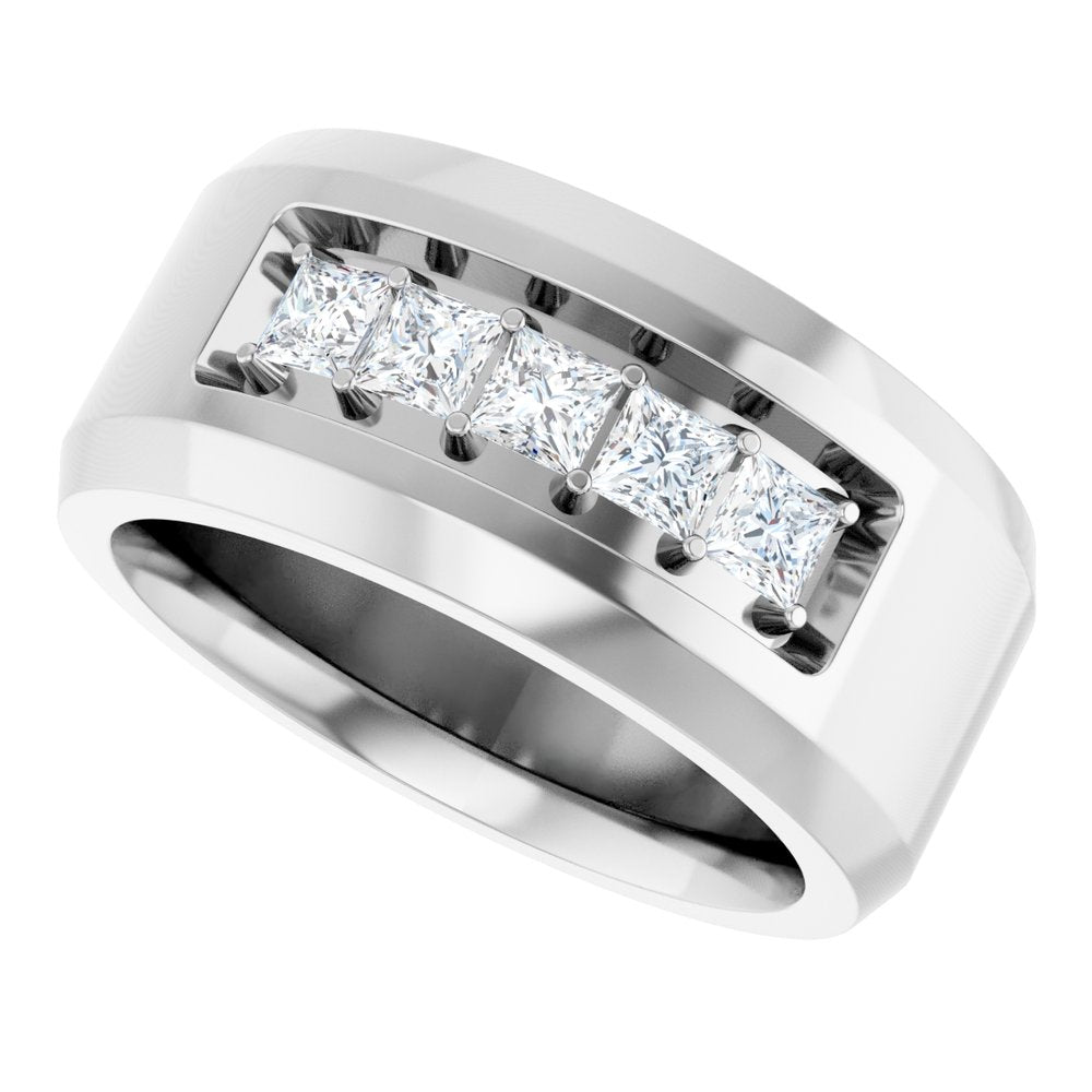 14K White 3/4 CTW Lab-Grown Diamond Band