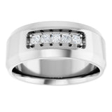 14K White 1/5 CTW Lab-Grown Diamond Band
