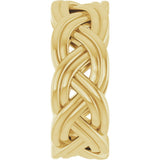 14K Yellow Gold 8 mm Woven-Design Band