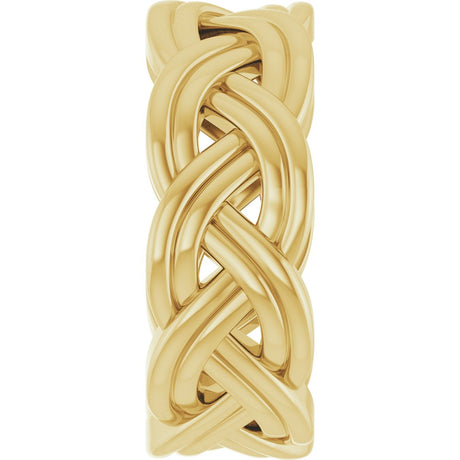 14K Yellow Gold 8 mm Woven-Design Band