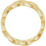 14K Yellow Gold 8 mm Woven-Design Band