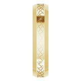 14K Yellow Gold 5 mm Beveled-Edge Celtic-Inspired Comfort-Fit Flat Band Size 9.5