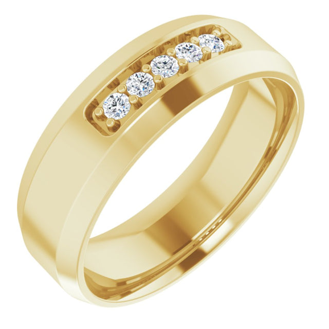 14K Yellow 1/6 CTW Lab-Grown Diamond Ring