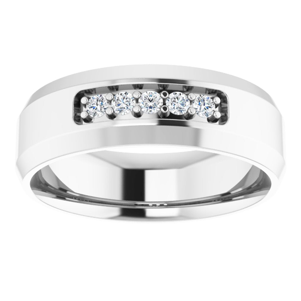 14K White 1/6 CTW Lab-Grown Diamond Band