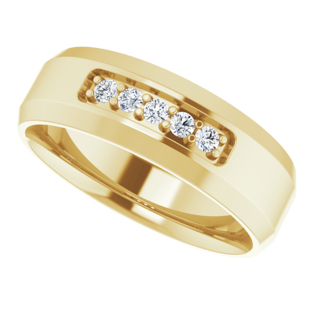 14K Yellow 1/6 CTW Lab-Grown Diamond Band