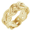 10K Yellow Gold 8 mm Woven-Design Band Size 10.5