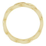 10K Yellow Gold 8 mm Woven-Design Band Size 10.5