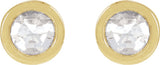 14K Yellow 1/5 CTW Rose-Cut Natural Diamond Stud Earrings
