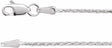 14K White Gold 1.5 mm Diamond-Cut Wheat 18" Chain