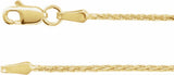14K Yellow Gold 1.5 mm Diamond-Cut Wheat 20" Chain