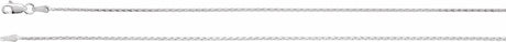 14K White Gold 1.5 mm Diamond-Cut Wheat 16" Chain