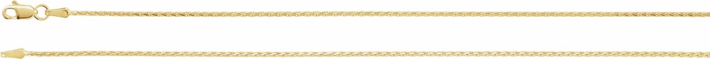 14K Yellow Gold 1.5 mm Diamond-Cut Wheat 20" Chain