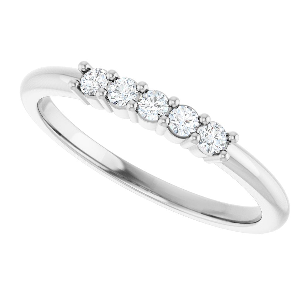 14K White Gold 1/6 CTW Lab-Grown Diamond 5-Year Anniversary Band