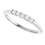 14K White Gold 1/6 CTW Lab-Grown Diamond 5-Year Anniversary Band