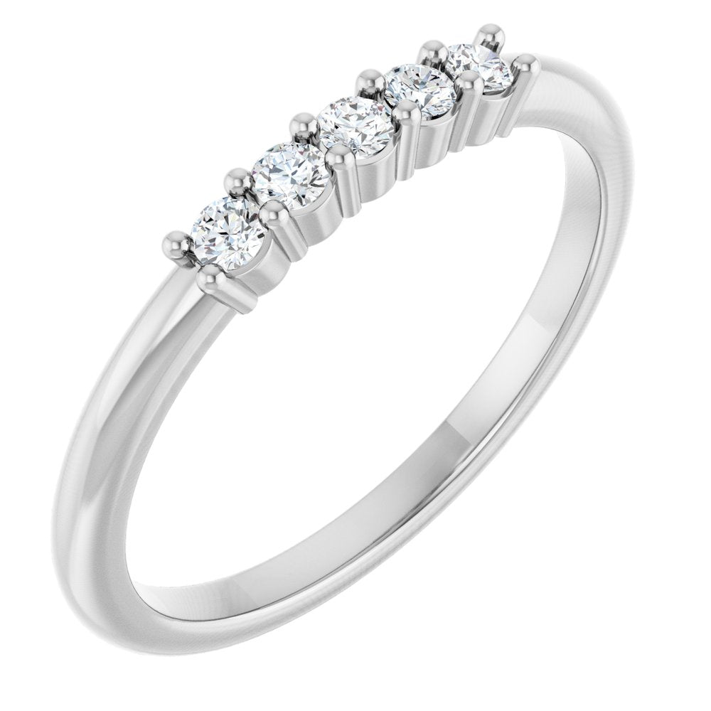 14K White Gold 1/6 CTW Lab-Grown Diamond 5-Year Anniversary Band