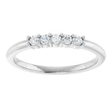 14K White Gold 1/6 CTW Lab-Grown Diamond 5-Year Anniversary Band