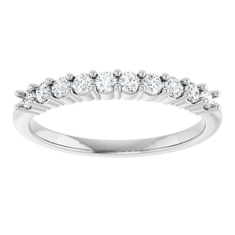 14K White Gold 1/3 CTW Lab-Grown Diamond 10-Year Anniversary Band